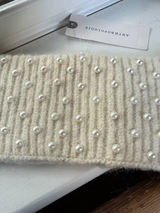 NWT Anthropologie  Maeve Pearl Embellished Headband main image 8